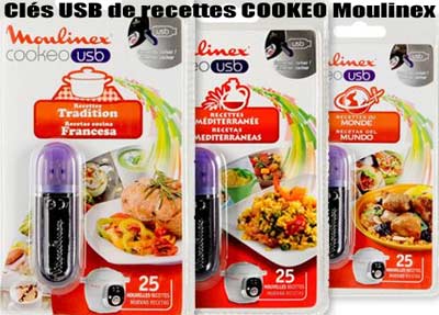 Clés USB recettes Cookeo+